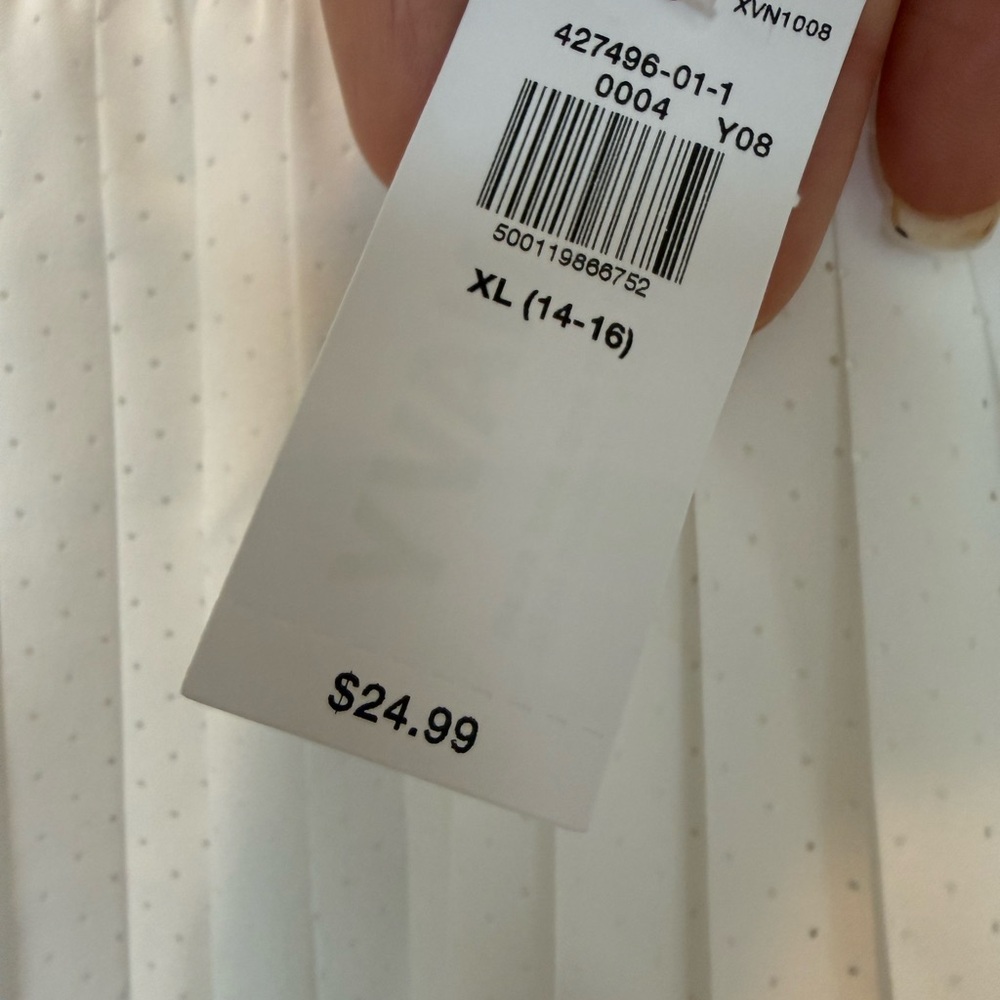 💋NWT💋Old Navy White Pleated Skirt - Picture 7 of 7